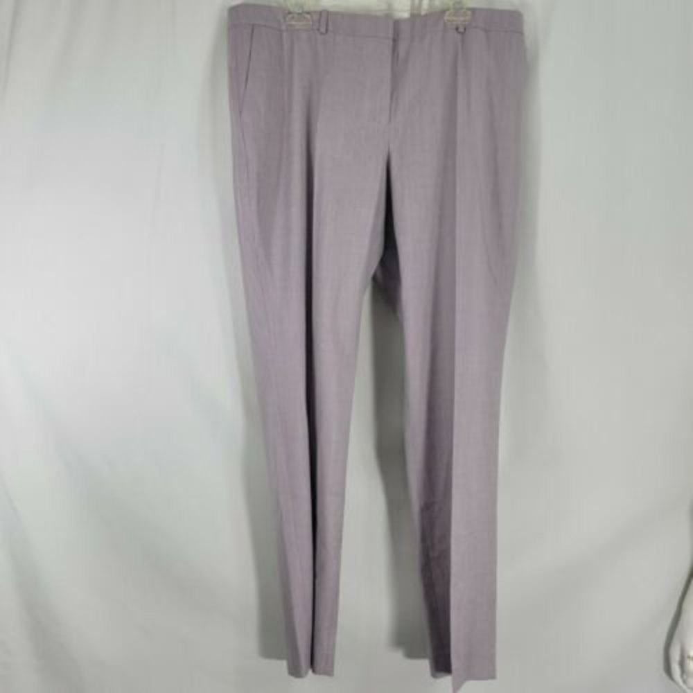 Boss by Hugo Boss Titana6 Purple Trouser Pants Virgin Wool 16 NWT - Picture 2 of 7